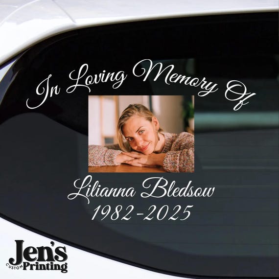 Personalized Photo Memorial Car Decal: In Loving Memory