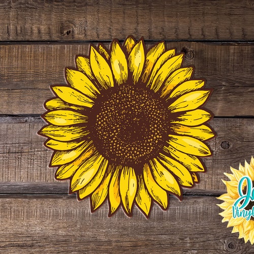 Sunflower Car Window Decal Flower Car Window Decal Flowers Etsy