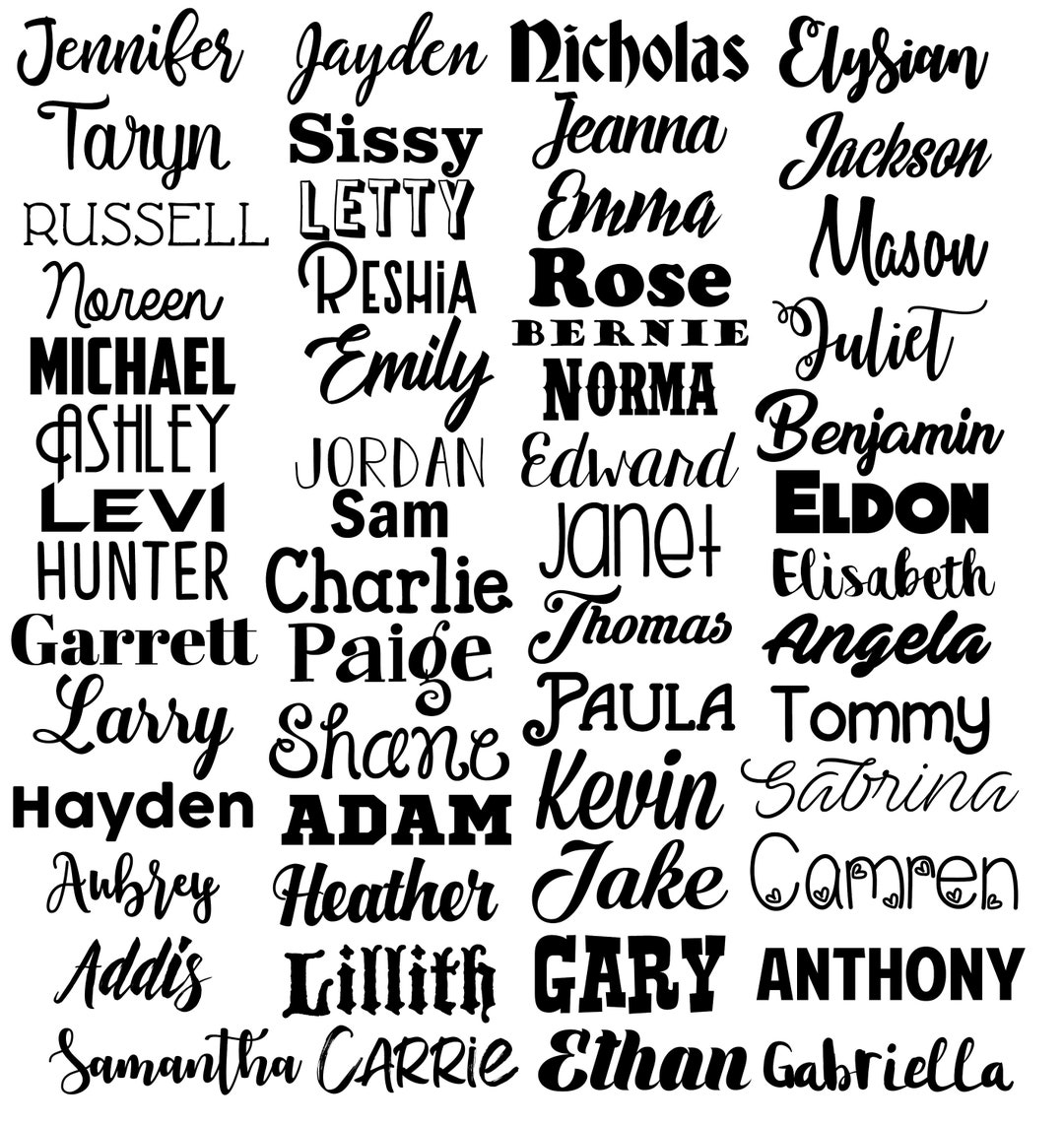 Name Decal Name Vinyl Decal Name Sticker Vinyl Decal Word Decal Any