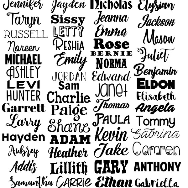 Personalized Vinyl Name Stickers Bulk Etsy