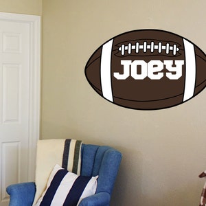 Calcomanía de pared de fútbol con el nombre del niño - Pegatina de fútbol personalizada