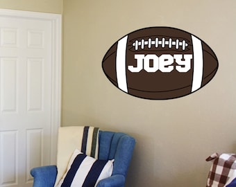 Football Wall Decal with child's name - Personalized Football Sticker