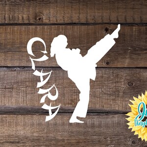 Personalized Karate Car Decal: Taekwondo Proud Parent Vinyl