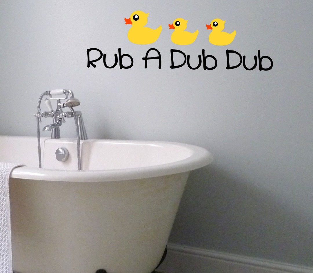 Rub A Dub Dub Bathroom Wall Decal With Rubber Duck - Etsy