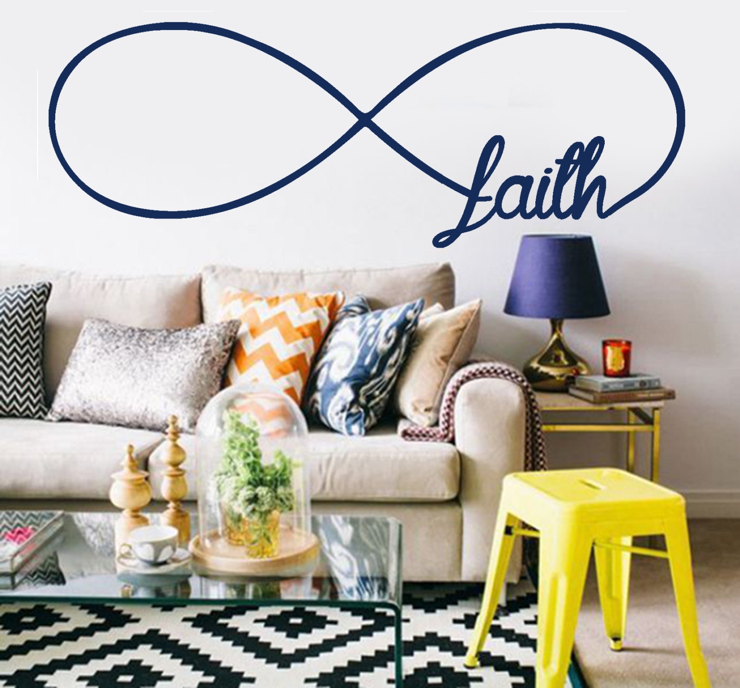 Infinity Faith Wall Decal | Bedroom Wall Decals - Etsy