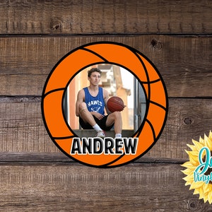 Personalized Basketball Photo Decal: Sports Team Vinyl Sticker