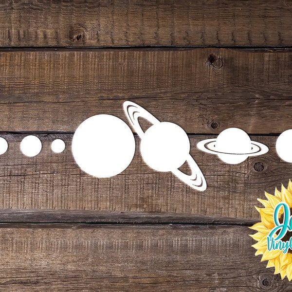 Planets Car Decal, Galaxy planets sticker, Astronomy Decal, 9 planets Sticker, Hipster Modern, Planets in a row, nine planets in a row