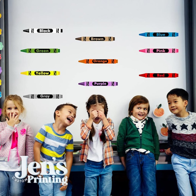 Crayon Wall Decals Classroom Decoration Teacher Stickers - Etsy