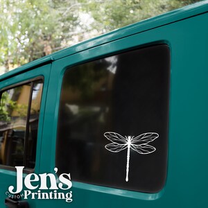 Dragonfly Car Window Decal: Outdoor Grade Vinyl Sticker image 3