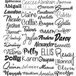 Ornament Vinyl Decal Name Sticker for Christmas Tree Ornament Clear ...