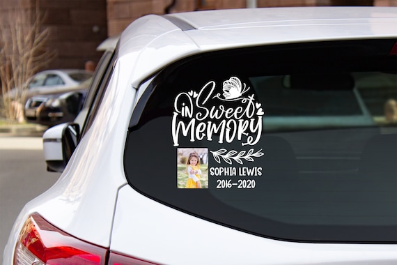 Buy Photo Memorial Sticker in Sweet Memory Vinyl Decal Butterfly