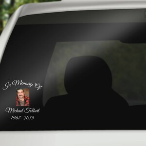 Photo Memorial In Loving Memory Photo Memorial Decal Photo Memorial Sticker Infant Loss In memory of Mom In memory of dad Picture Memorial image 3