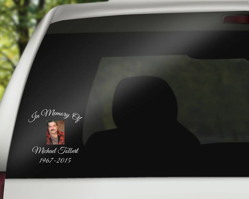 Photo Memorial In Loving Memory Photo Memorial Decal Photo Memorial Sticker Infant Loss In memory of Mom In memory of dad Picture Memorial image 3