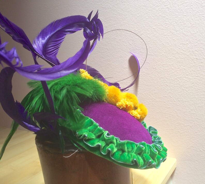 MARDI GRAS FASCINATOR Carnival Hat Mardi Gras Party Etsy