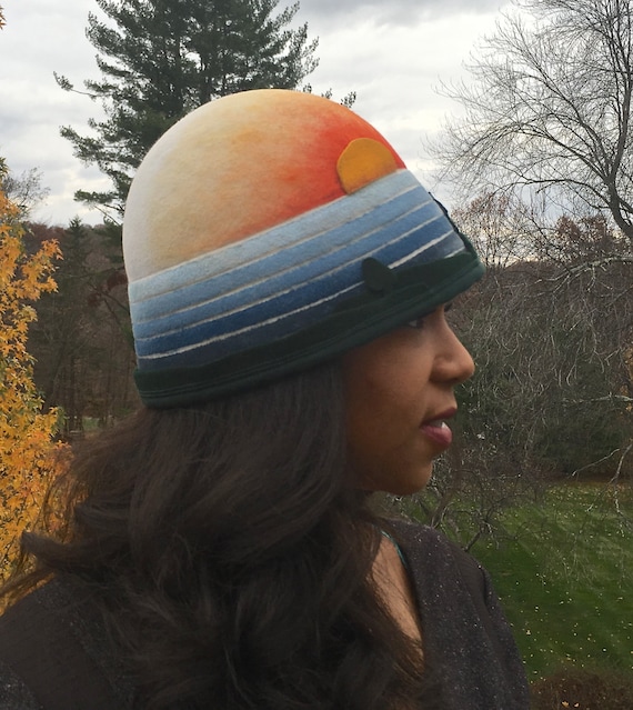 Summer Straw Cloche Hat OOAK Multicolor Painted Edgy Unique Wearable Art Hand Crafted | Accessories | Crochet Beanie | Poshmark main image 2