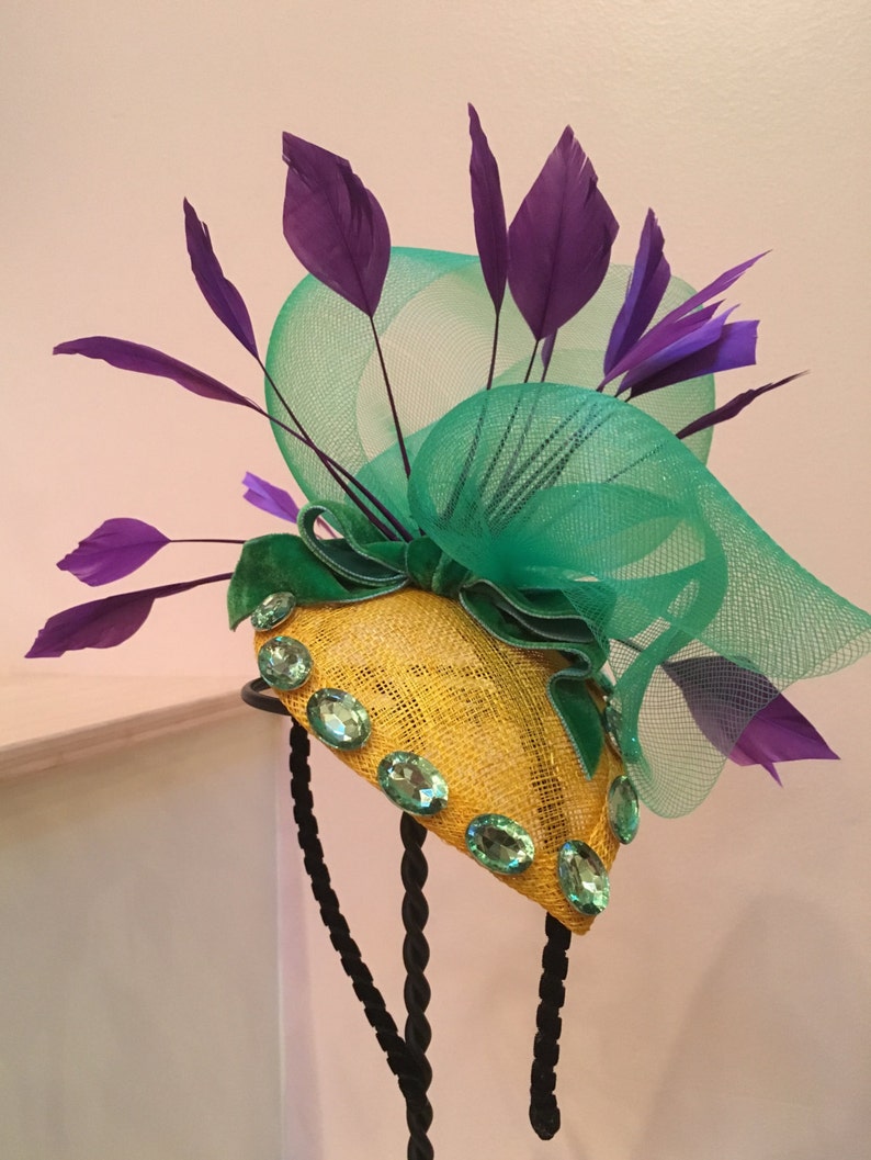 mardi gras fascinator hat