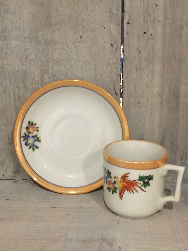 Vintage Demitasse Tea Cup and Saucer Made in Occupied Japan Etsy