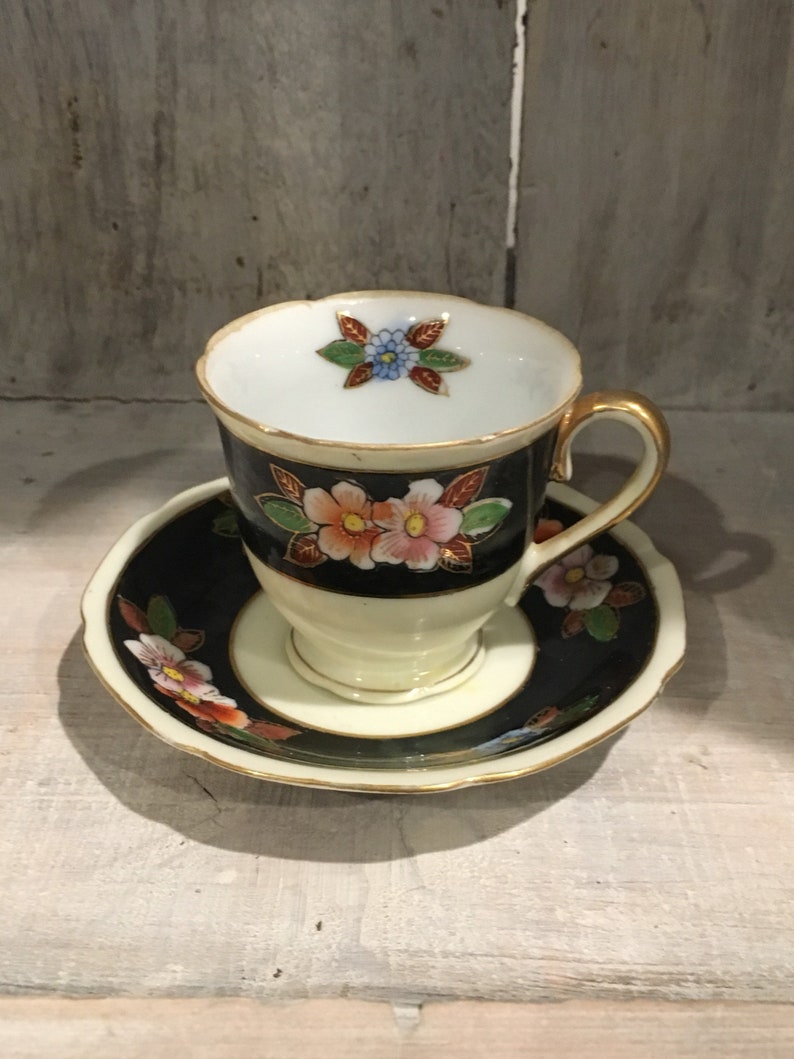 Vintage Demitasse Tea cup and saucer Made in Occupied Japan Etsy