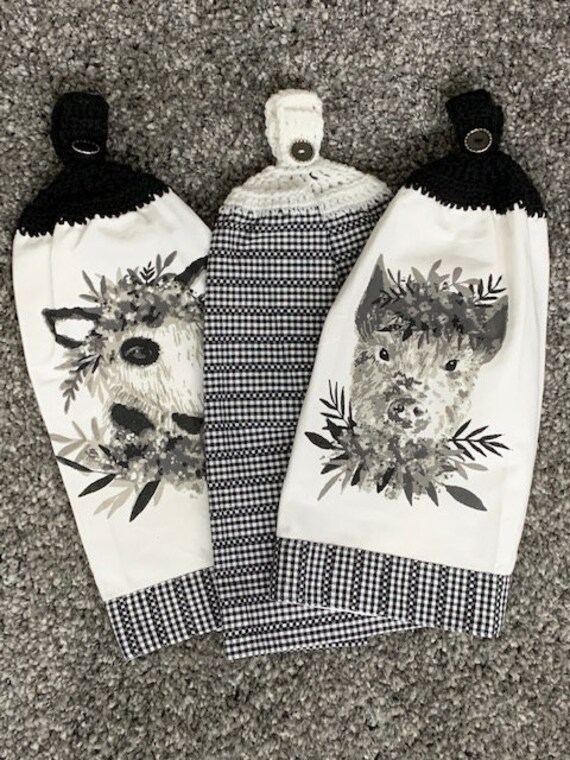 Farm Animals Hanging Dish Towel Dishcloths & Kitchen Towels Home & Living