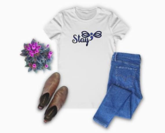 Stay, Semi-Colon T-Shirt