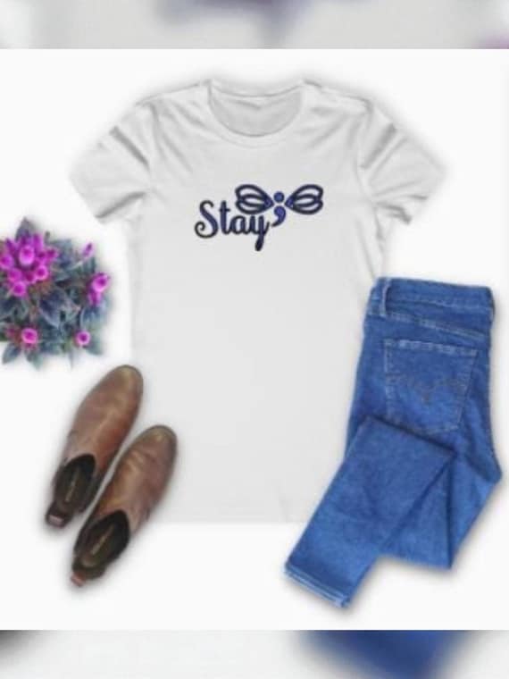 Stay, Semi-Colon T-Shirt