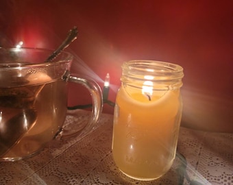 Beeswax candle,mason jar candle