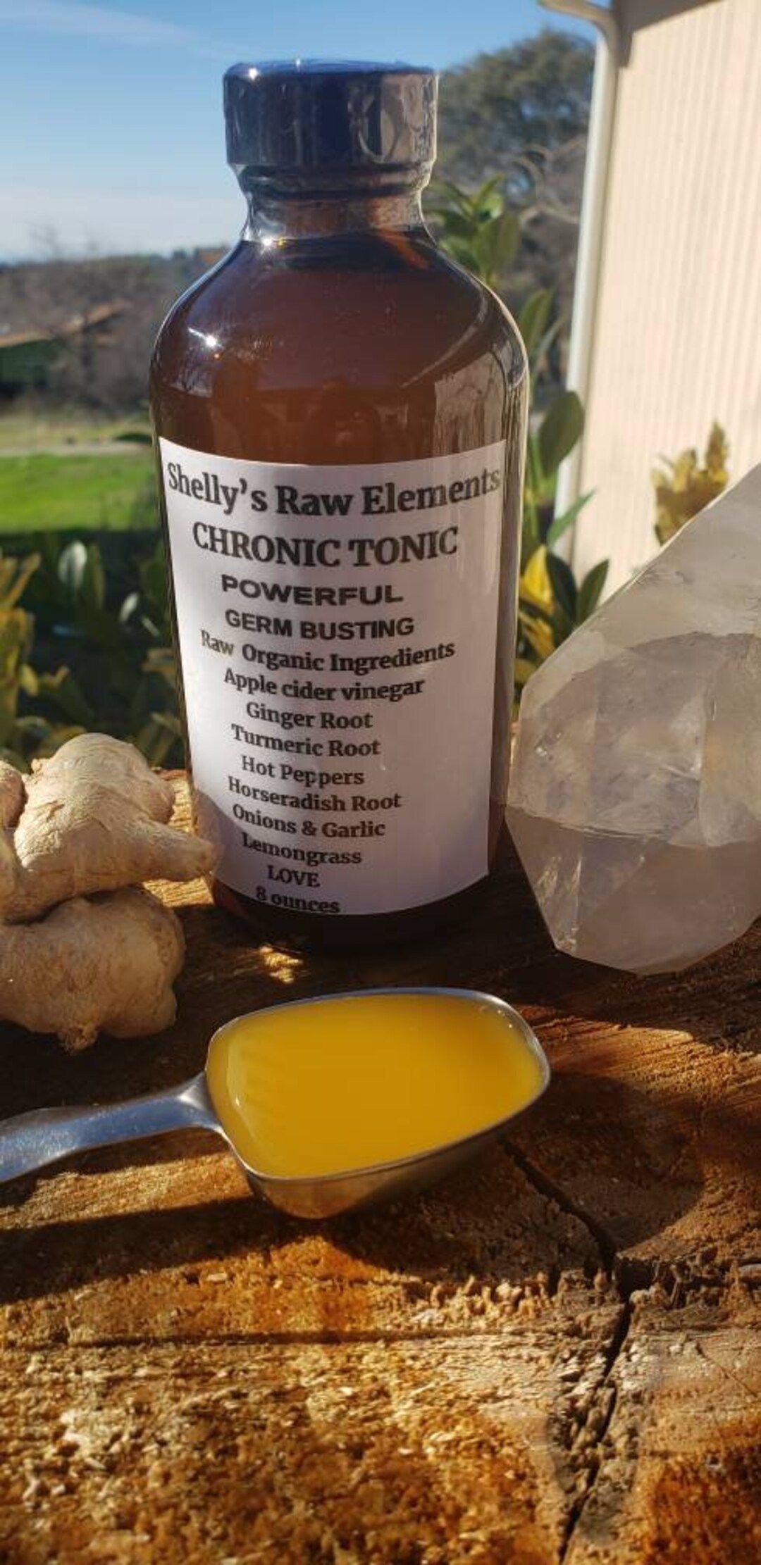 Organic Fire Cider Master Tonic Ginger Turmeric Apple Cider Vinegar