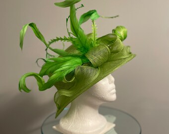 SOLD Kentucky Derby Lime Green Hat "Lime Time" SOLD