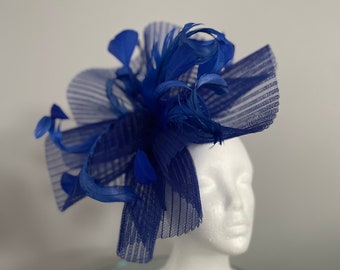 Kentucky Derby Königsblauer Fascinator „Cobalt Vibes“