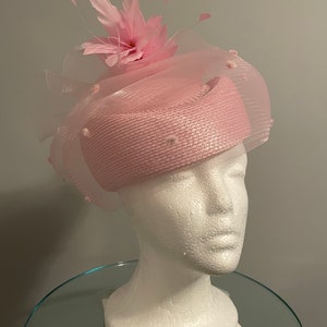 SOLD Kentucky Derby Pink Pilllbox hat Kentucky Oaks Just like Jackie SOLD image 3