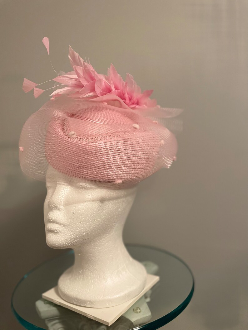 SOLD Kentucky Derby Pink Pilllbox hat Kentucky Oaks Just like Jackie SOLD image 8