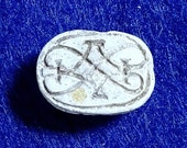 Ancient Egypt Steatite Scarab 12th-18th Dynasty Inter-twined Rope Pattern