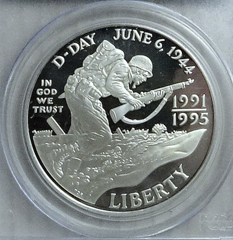 1991-95-W One Dollar World War 2 PCGS; PR 69 DCAM