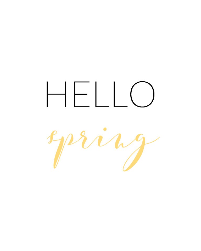 Hello Spring Printing Hello Spring 8x10 Printable Digital Download, Spring Sign Print, Spring ...