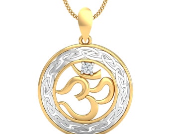 Kuberbox 18K/14K Gold and Diamond Shiva Pendant Father's | Etsy