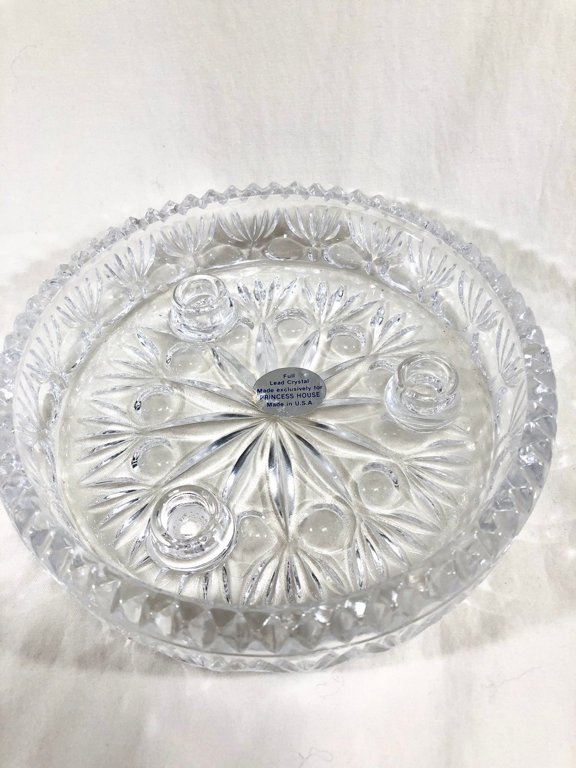 Princess House 3 Lite Taper Candle Holder Etsy