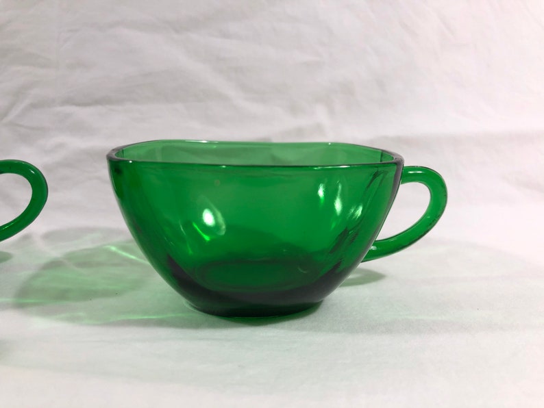 Vintage green coffeetea cup and saucer set
