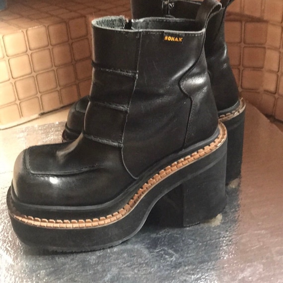 retro platform boots