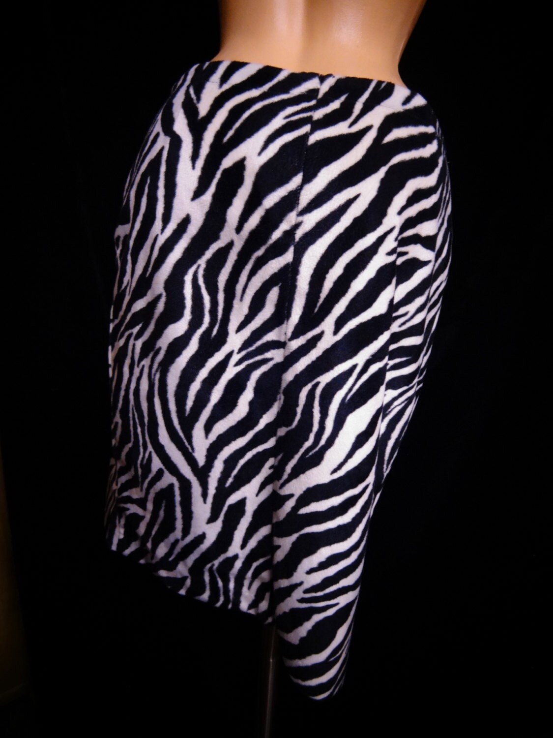 Betsey Johnson Zebra Pencil Skirt Mod Punk Rocker L Drawstring | Etsy