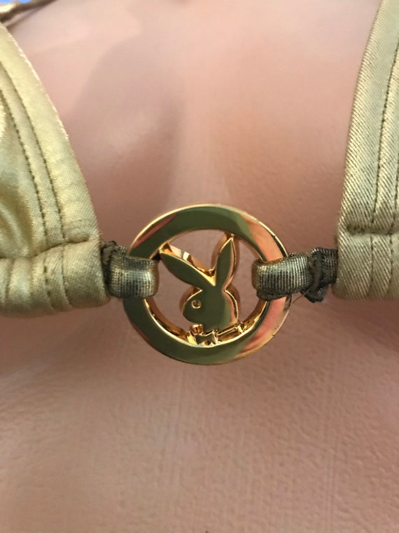 Playboy gold bikini vintage NOS thong swimsuit