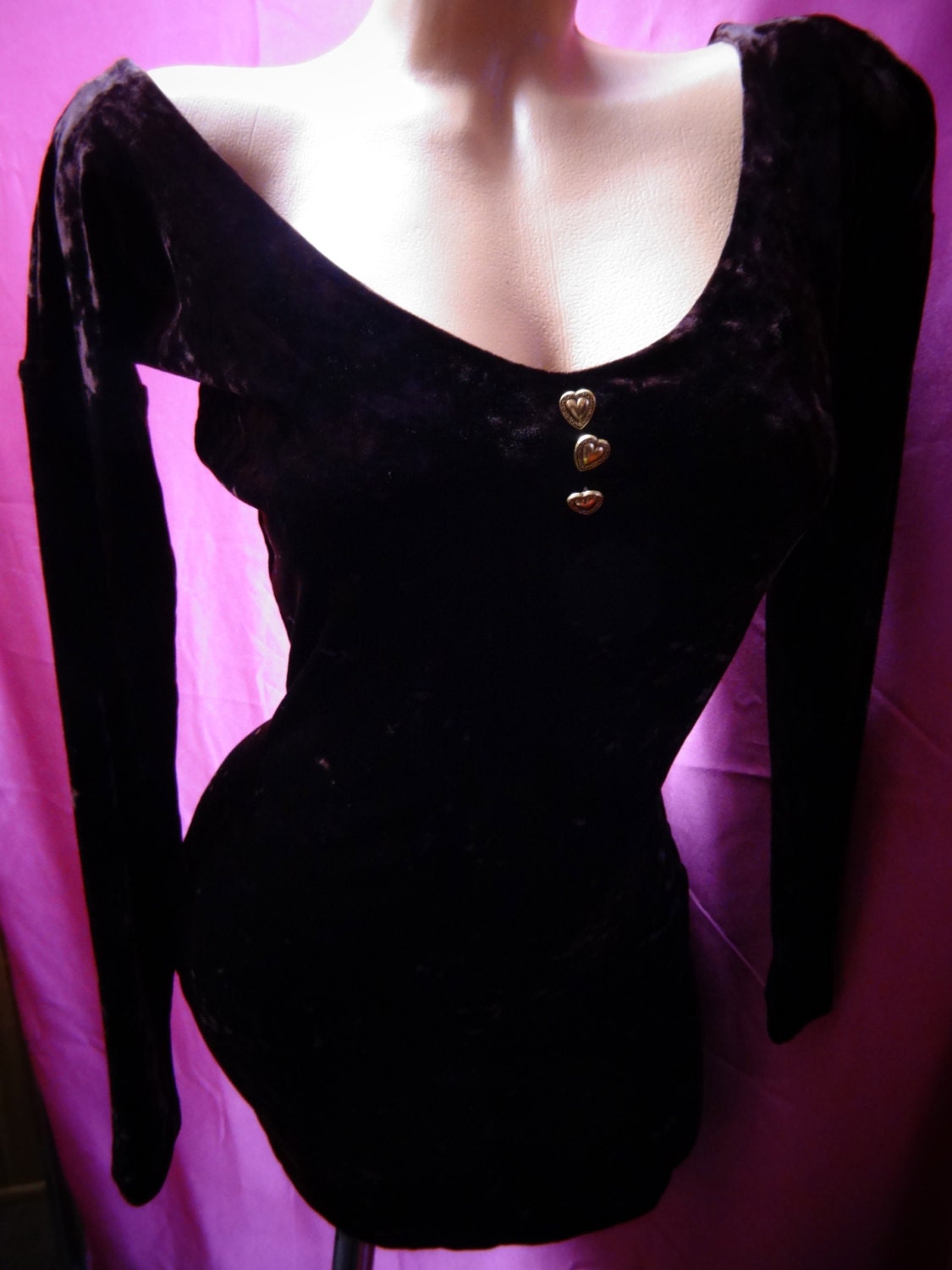 Betsey Johnson vintage bodycon dress long sleeve velvet velour | Etsy