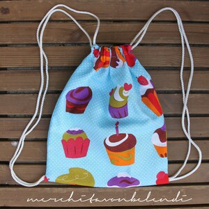 Drawstring Bag Kids cupcakes image 3