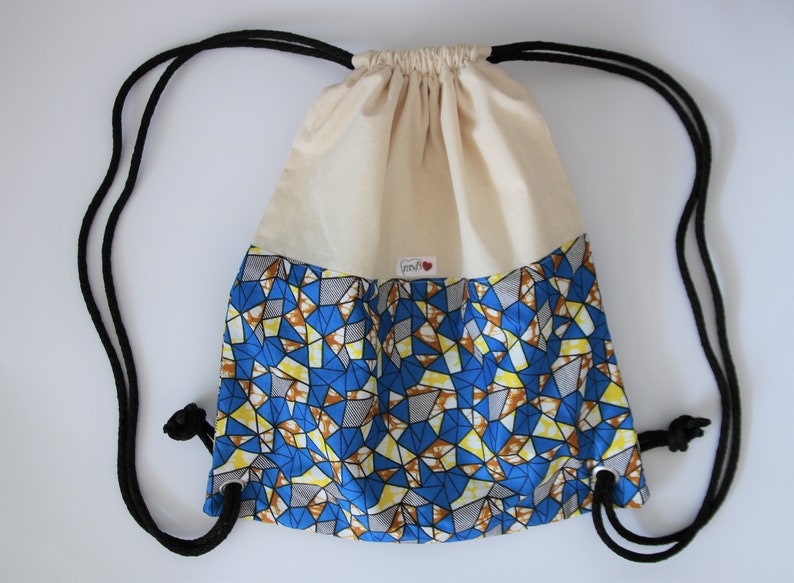 Drawstring Bag ethnic Africa / Mochila cordón Mozambique imagen 1