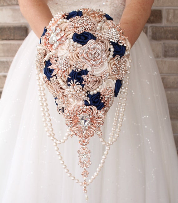 Buy Stunning Cascading Brooch Bouquet Made of Silk Handmade Flowers Champagne Navy Blue and Rose Gold Jewelry Online in India - Etsy Buy Stunning Cascading Brooch Bouquet Made of Silk Handmade Flowers Champagne Navy Blue and Rose Gold Jewelry Online in India - Etsy
