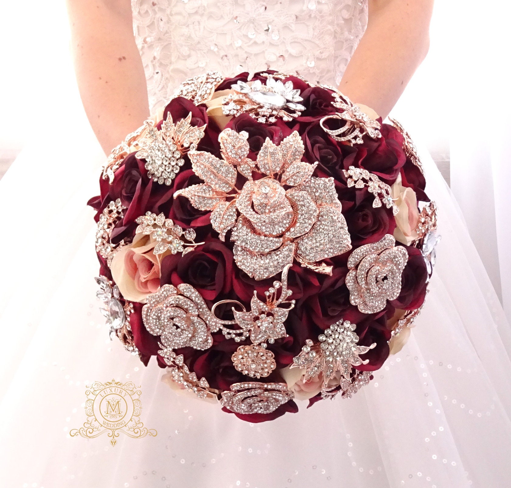 Burgundy and 2024 rose gold wedding