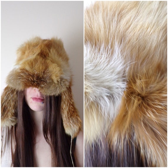 Real Fox Fur Hat Russian Style Fox Fur Hat Ushanka