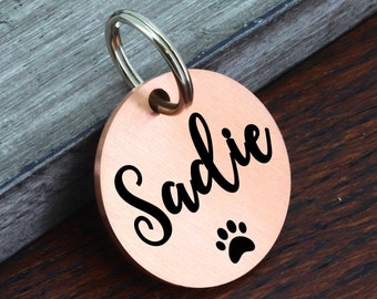 Pet Tag, Pet ID Tag, Custom Dog Tags, Dog Name Tags, Dog Tags for Dogs, Engraved Dog Tag, Dog Tags, Personalized Dog Tags, Round Dog Cat Tag