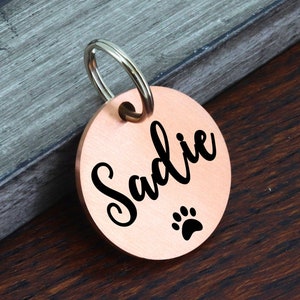Pet Tag, Pet ID Tag, Custom Dog Tags, Dog Name Tags, Dog Tags for Dogs, Engraved Dog Tag, Dog Tags, Personalized Dog Tags, Round Dog Cat Tag