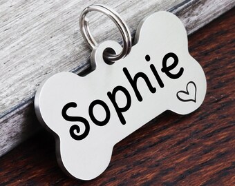 Engraved Dog Tag, Dog Tag, Dog Tag for Dogs, Dog ID Tag, Personalized Dog ID Tag, Pet ID Tags, Small Dog Tags, New Puppy Gift, Microchipped