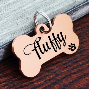Dog Tag, Dog ID Tag, Engraved Dog Tag, Dog Tag for Dogs, Personalized Dog ID Tag, Pet ID Tags, Small Dog Tags, New Puppy Gift, Microchipped